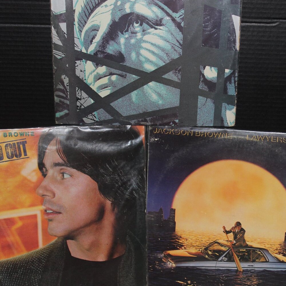 JACKSON BROWNE 3 VINTAGE VINYL RECORDED SET